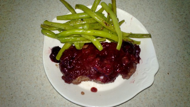 Cherry Pork with green beans